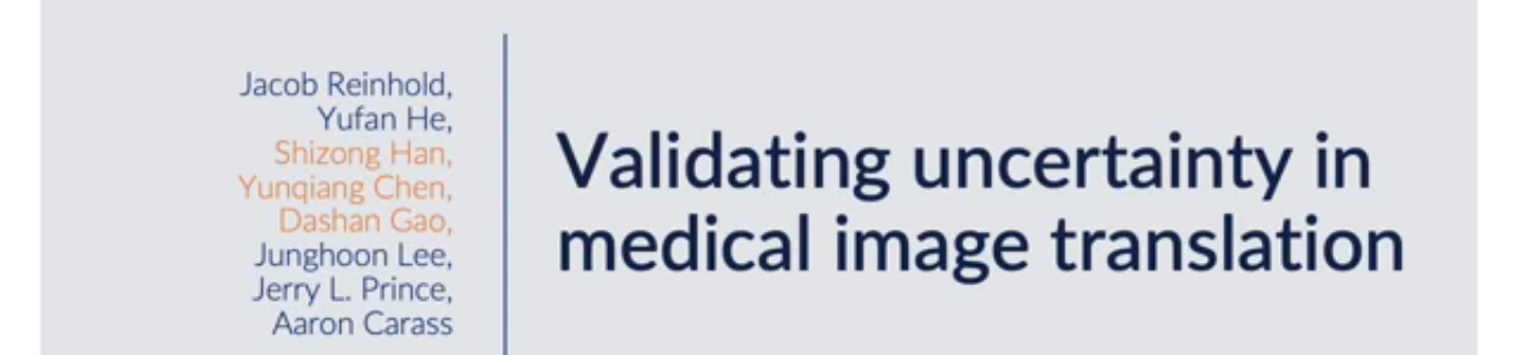 Jacob C. Reinhold participates in the first virtual ISBI presenting his work titled "Validating uncertainty in medical image translation".